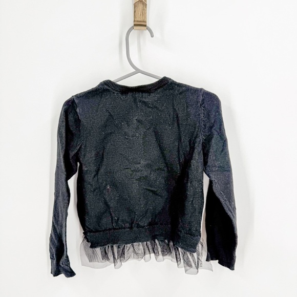 H&M Black Sequin Sweater with Tulle Hem - Picture 4 of 4